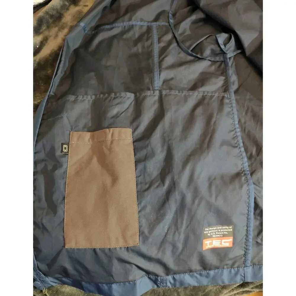 Men's SCOTTeVEST Pack Windbreaker TEC Blue Jacket Packable Repellent - XL - Picture 5 of 8